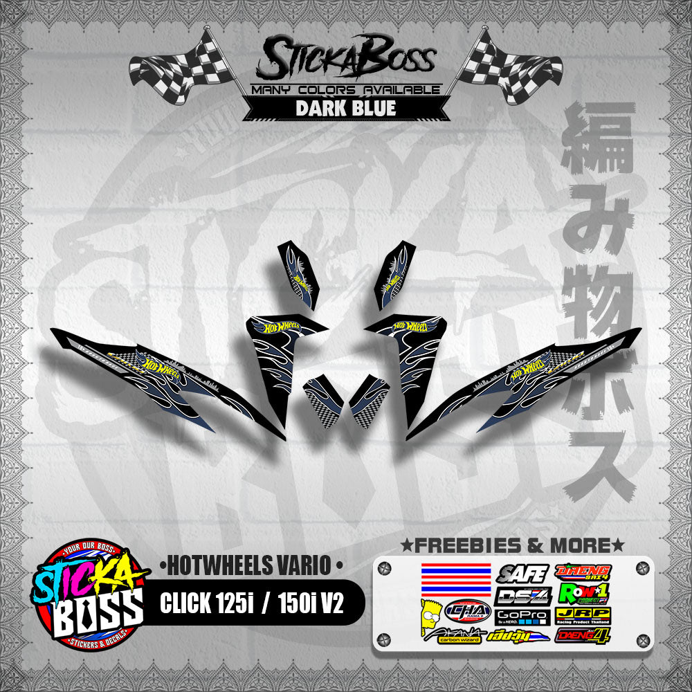CLICK 125i / 150i V2 DECALS ( HOTWHEELS VARIO )【WITH FREEBIES】