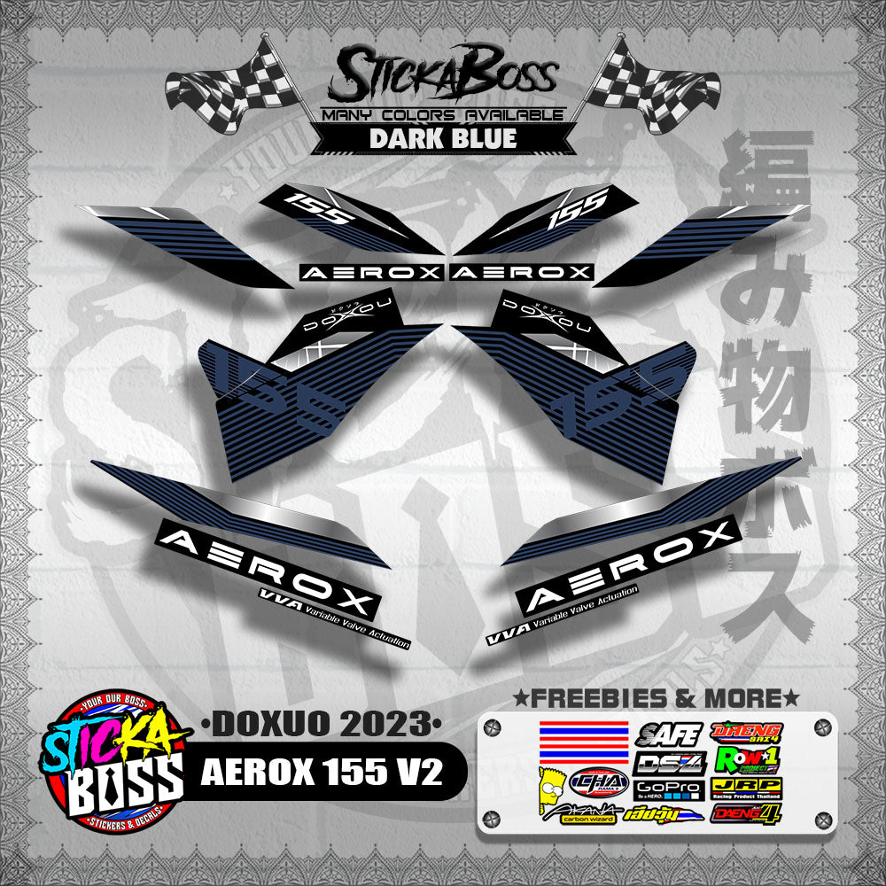 AEROX 155 V2 DECALS ( DOXUO 2023 )【WITH FREEBIES】