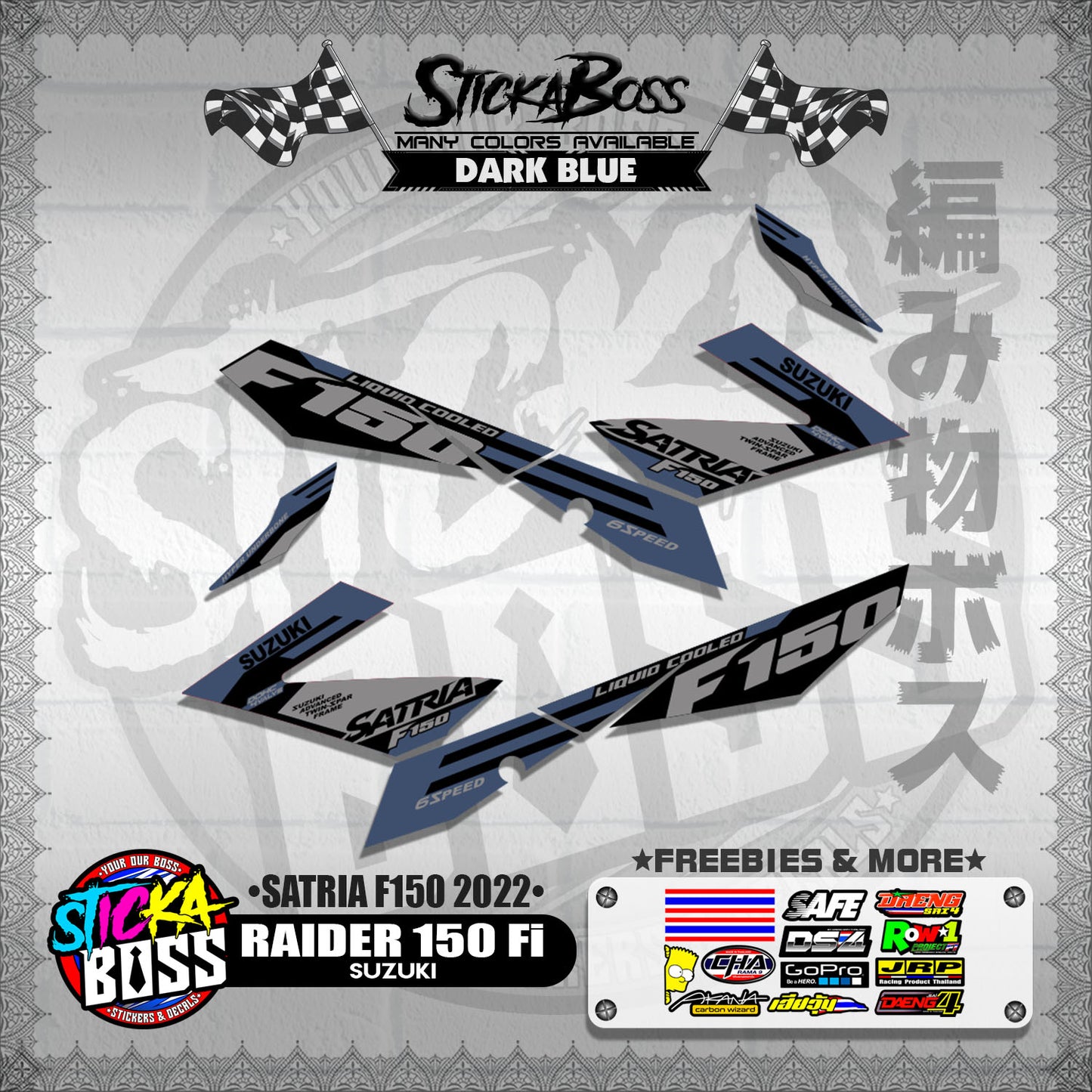 RAIDER 150 Fi DECALS ( SATRIA F150 2022 )【WITH FREEBIES】