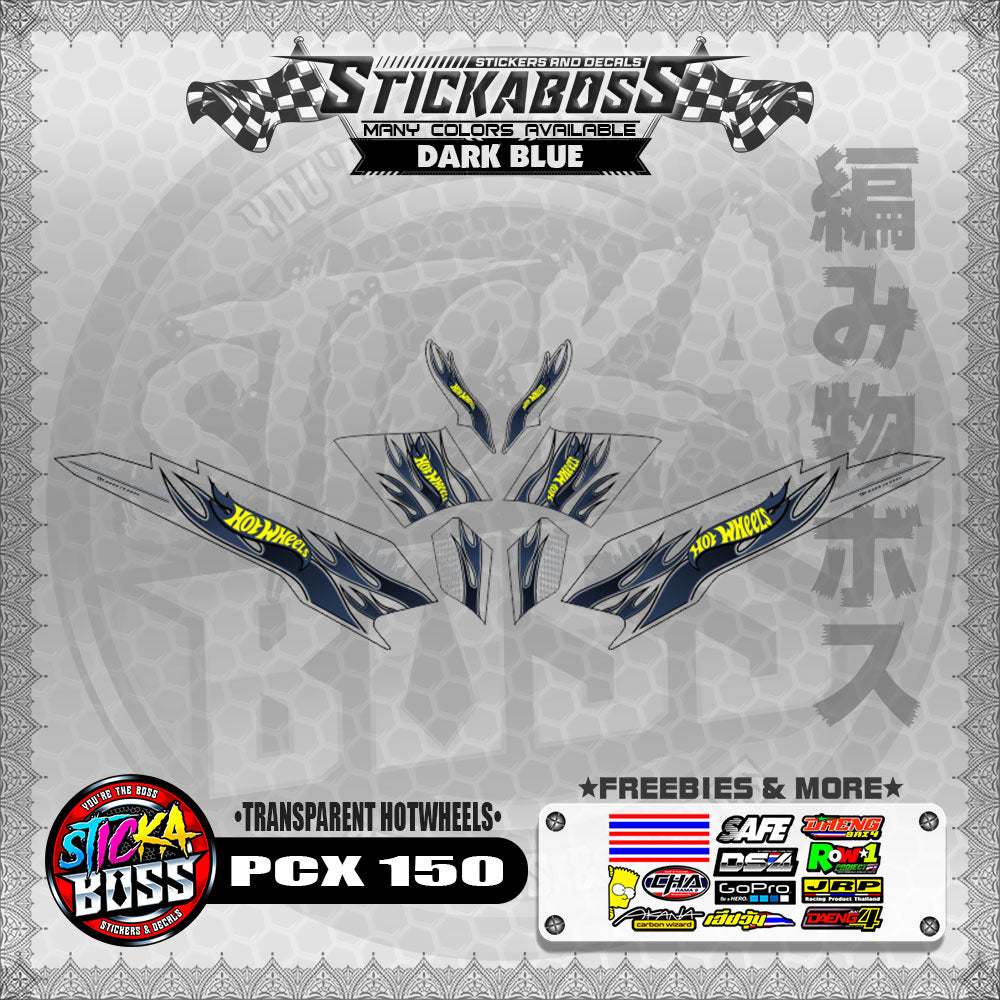 【PREMIUM UV PRINT】TRANSPARENT PCX 150 DECALS ( HOTWHEELS )【WITH FREEBIES】