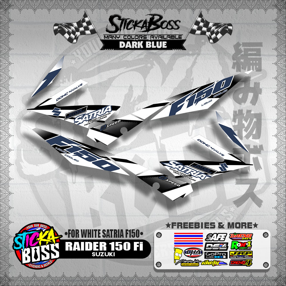 RAIDER 150 Fi STOCK DECAL ( FOR WHITE SATRIA F150 )【WITH FREEBIES】