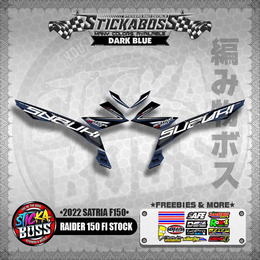 SUZUKI RAIDER 150 FI STOCK DECALS ( 2022 SATRIA F150 )【WITH FREEBIES】