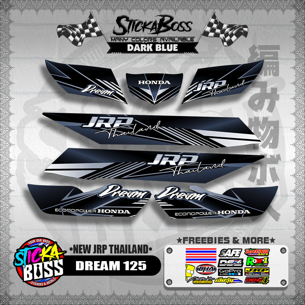 DREAM 125 DECALS ( NEW JRP THAILAND )【WITH FREEBIES】