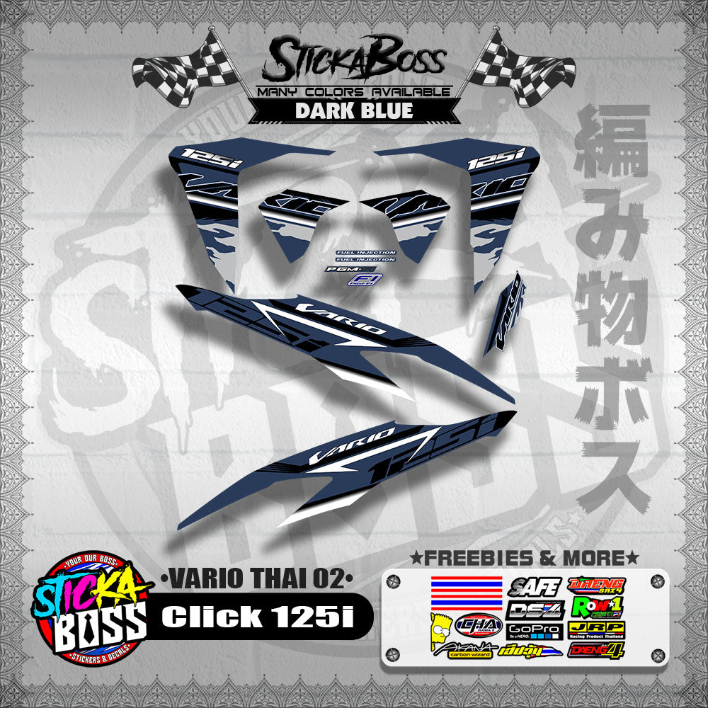 CLICK 125i V2 DECALS ( VARIO THAI 02 )【WITH FREEBIES】