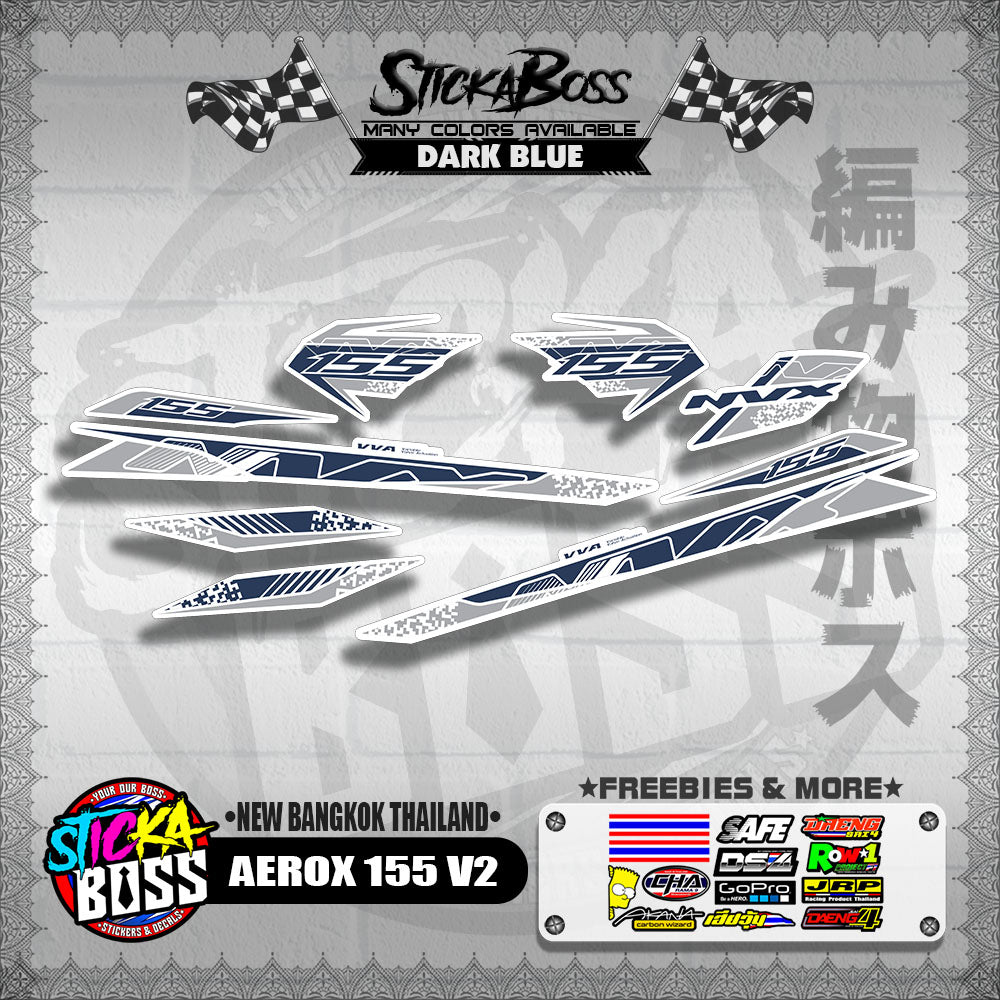 AEROX 155 V2 DECALS ( NEW BANGKOK THAILAND )【WITH FREEBIES】