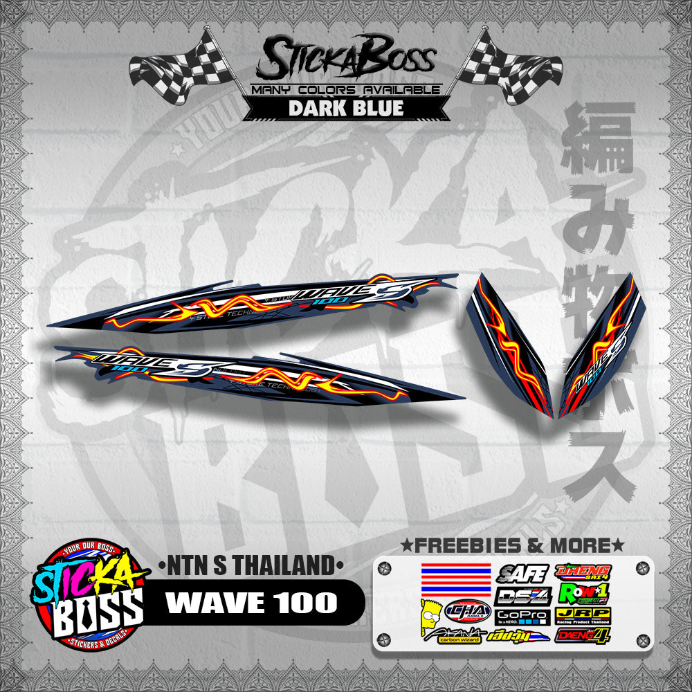 WAVE 100 DECALS ( NTN S THAILAND )【WITH FREEBIES】