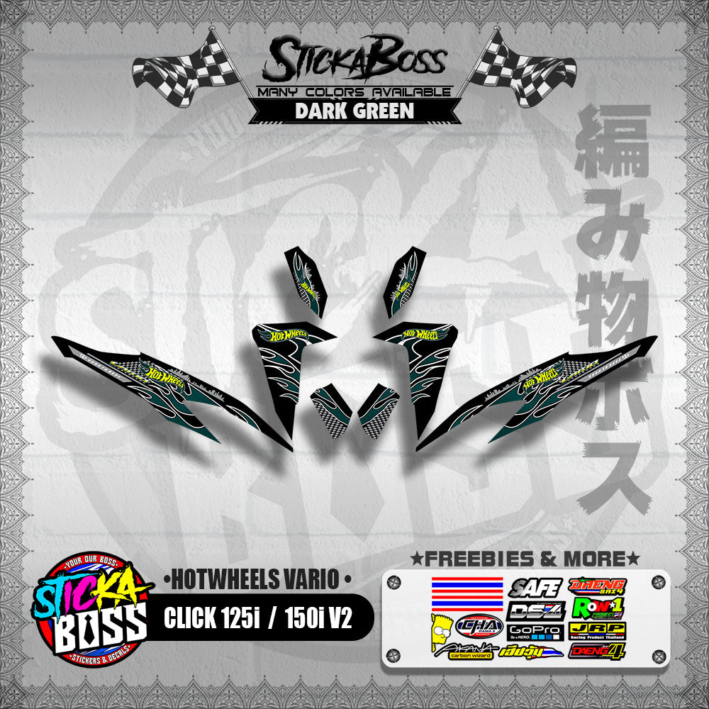 CLICK 125i / 150i V2 DECALS ( HOTWHEELS VARIO )【WITH FREEBIES】
