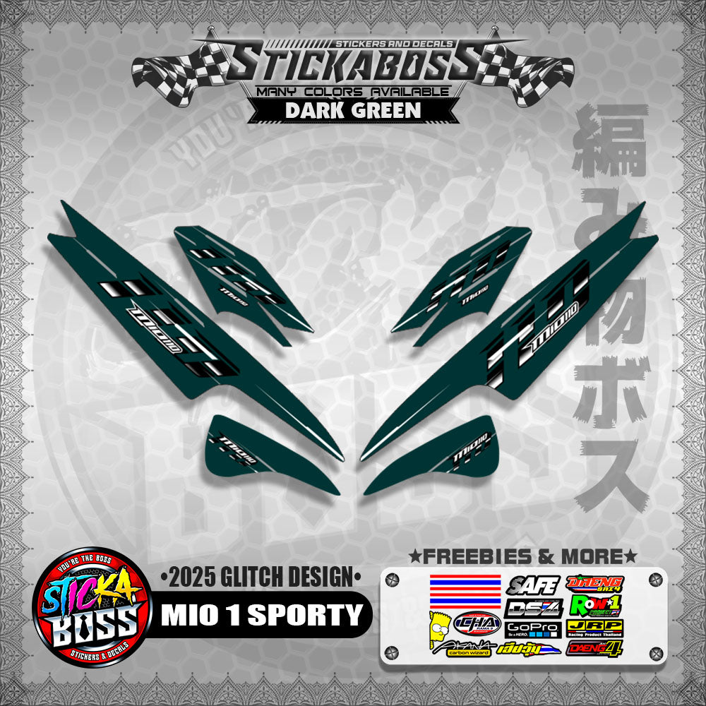 MIO 1/SPORTY/ SMILE STICKER DECALS ( 2025 GLITCH DESIGN )【WITH FREEBIES】