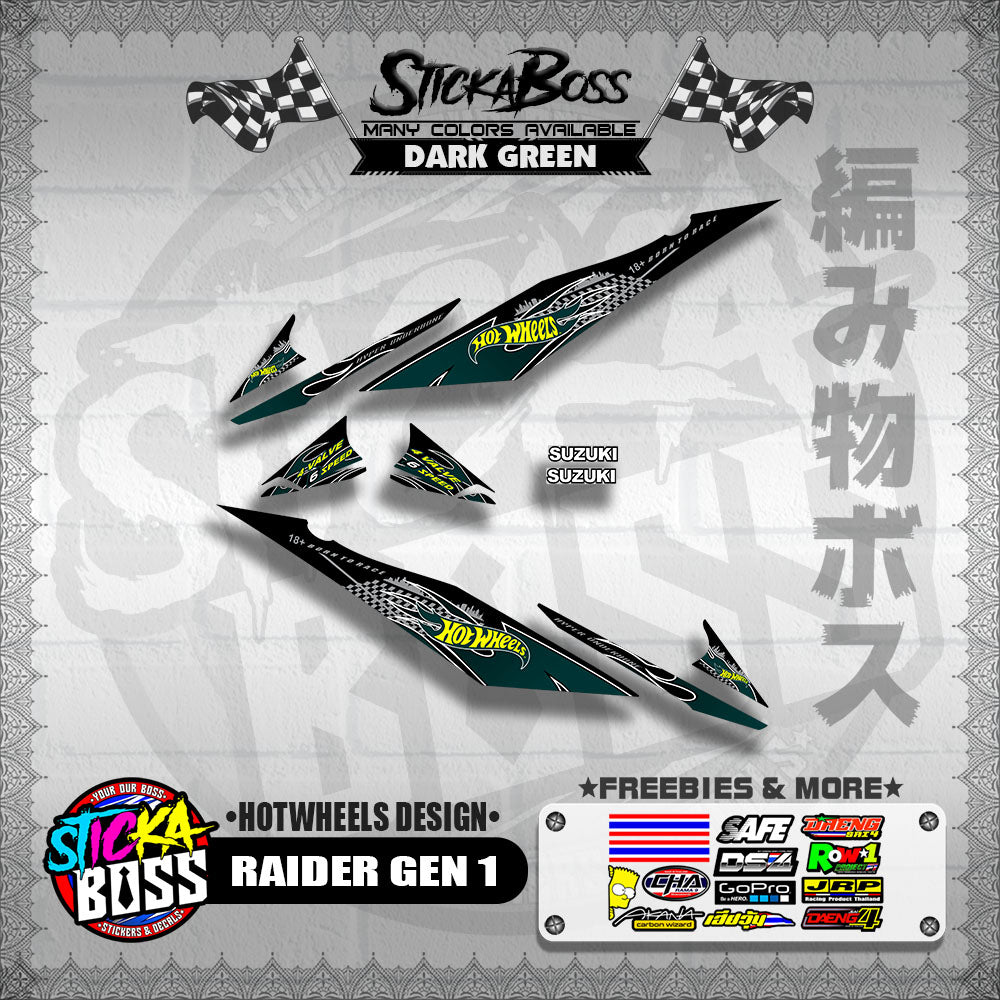 RAIDER GEN 1 DECALS ( HOTWHEELS DESIGN )【WITH FREEBIES】