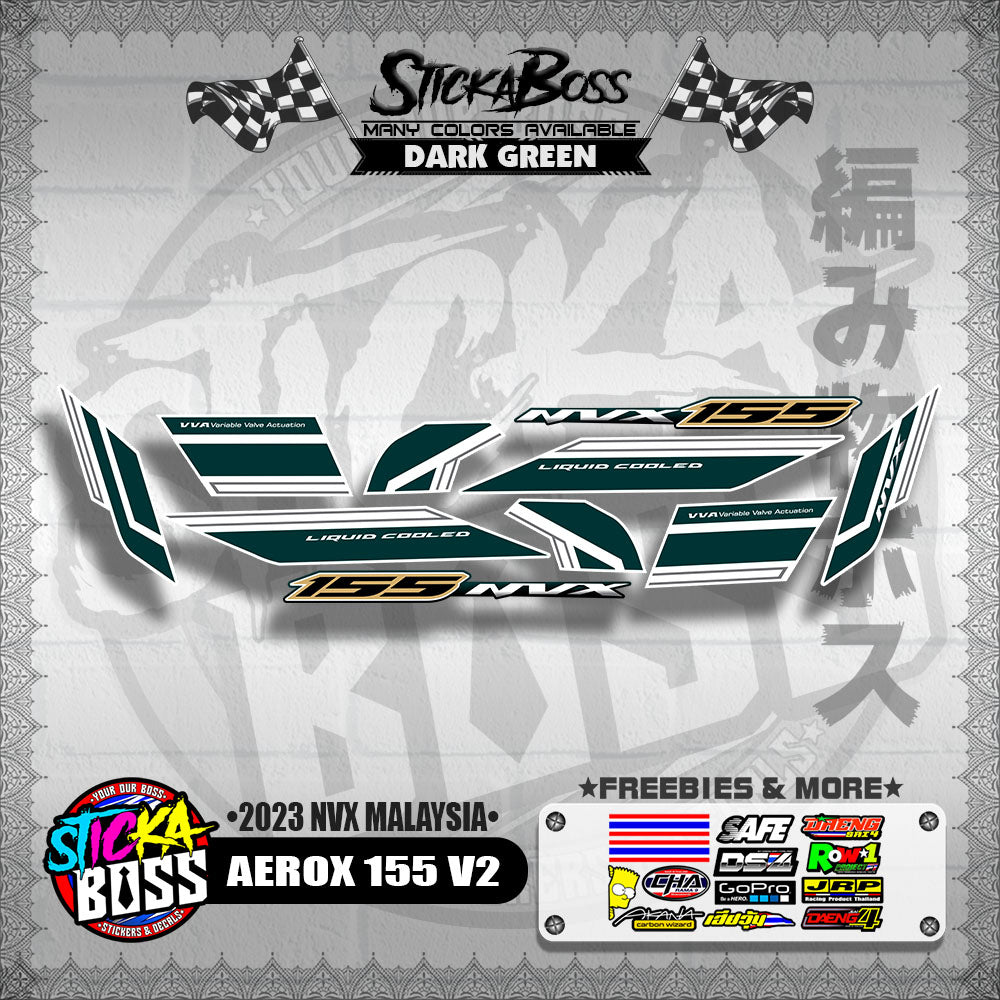 AEROX 155 V2 DECALS ( 2023 NVX MALAYSIA )【WITH FREEBIES】