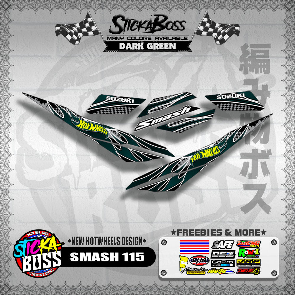 SMASH 115 DECALS ( NEW HOTWHEELS DESIGN )【WITH FREEBIES】