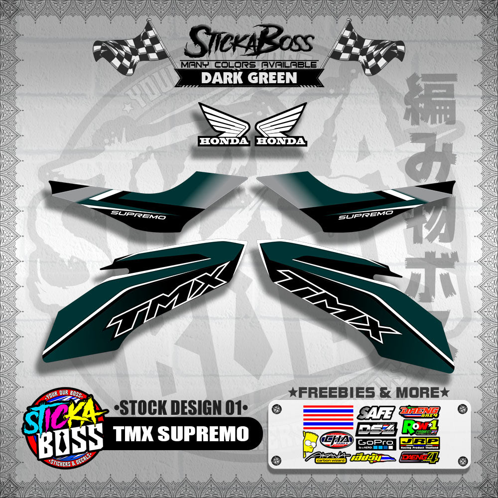 TMX SUPREMO DECALS ( STOCK DESIGN 01 ) 【WITH FREEBIES】