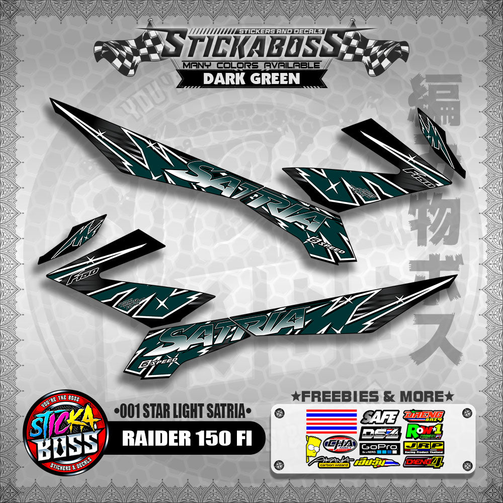 RAIDER 150 FI STICKER DECALS ( 001 START LIGHT SATRIA )【WITH FREEBIES】