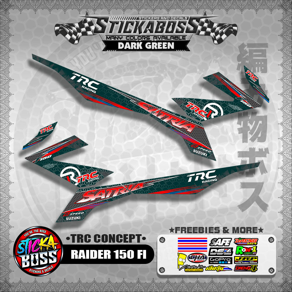 RAIDER 150 FI STICKER DECALS ( TRC CONCEPT SATRIA )【WITH FREEBIES】