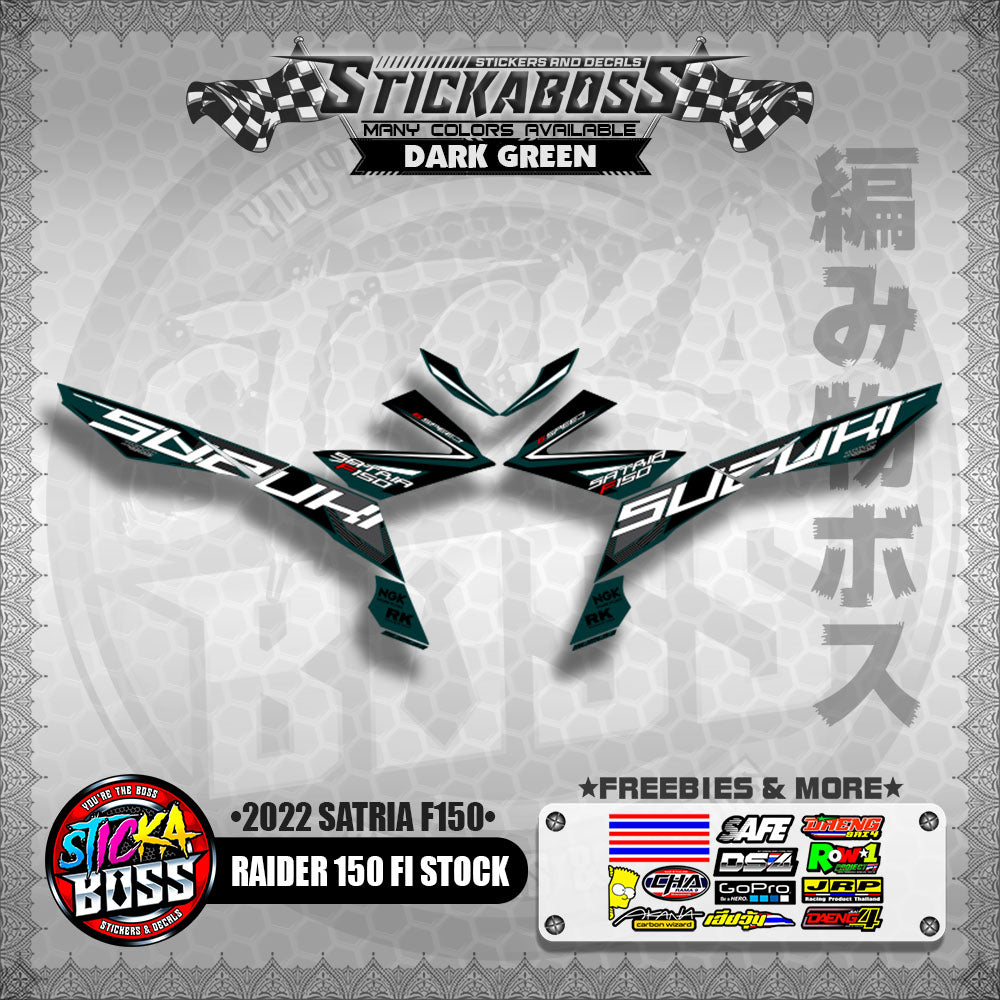 SUZUKI RAIDER 150 FI STOCK DECALS ( 2022 SATRIA F150 )【WITH FREEBIES】