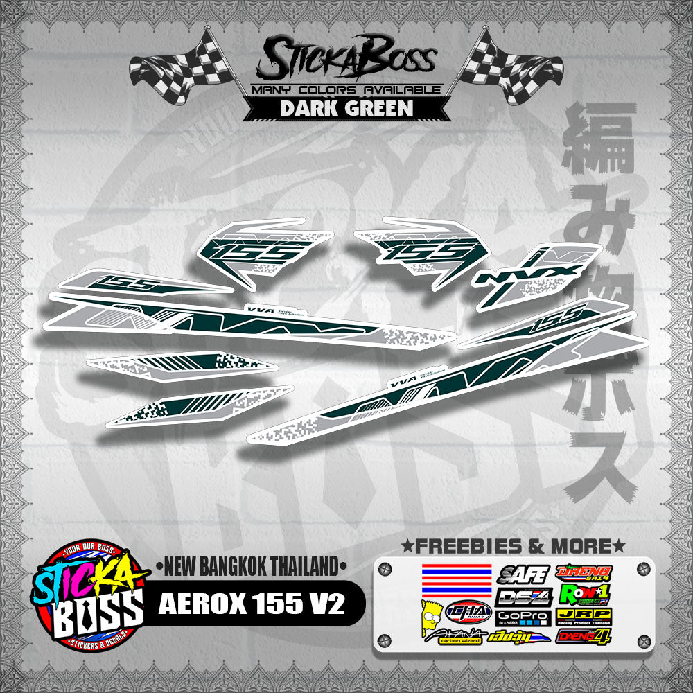 AEROX 155 V2 DECALS ( NEW BANGKOK THAILAND )【WITH FREEBIES】