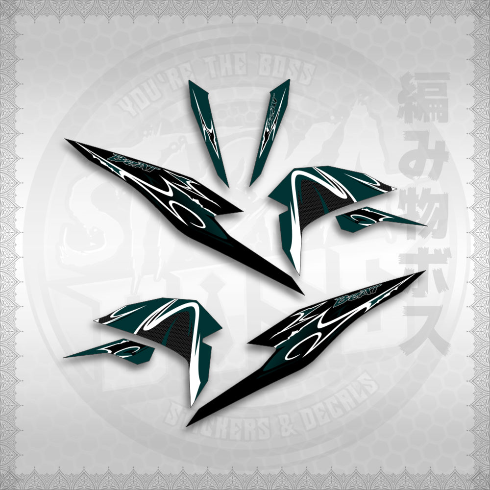 STICKER DECALS for BEAT FI V3 (BV325LENEMOHO) By STICKABOSS (SOFIE LAMINATED WATERPROOF)