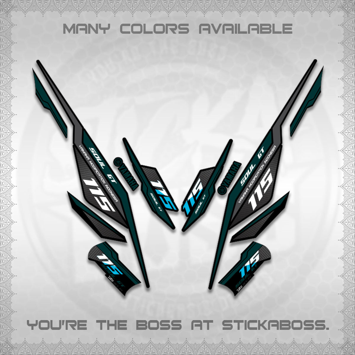 MIO SOUL I 115 GT INDO DECALS (0002 DESIGN)STICKER DECALS By STICKABOSS