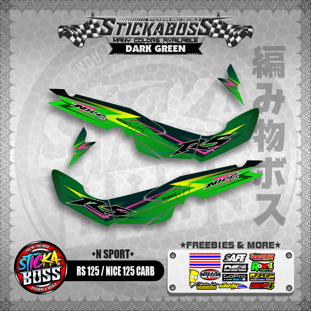 RS 125 NICE / 125 CARB STICKER DECALS ( N SPORT )【WITH FREEBIES】