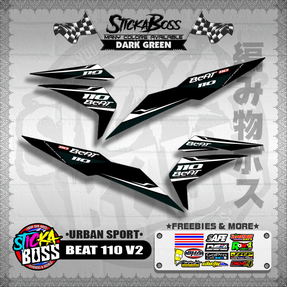 BEAT 110 FI V2 DECALS ( URBAN SPORT )【WITH FREEBIES】