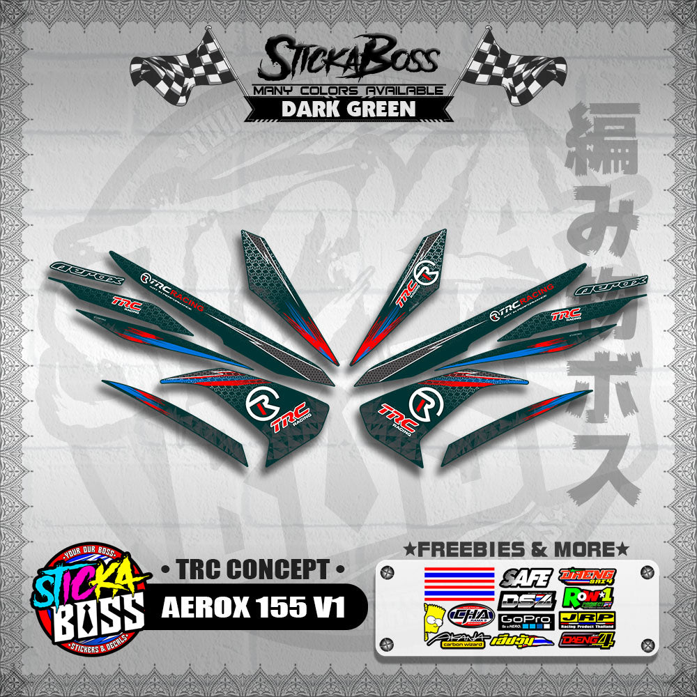 AEROX 155 V1 DECALS ( TRC CONCEPT )【WITH FREEBIES】