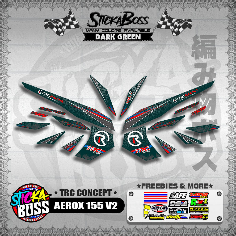 AEROX 155 V2 DECALS ( TRC CONCEPT )【WITH FREEBIES】