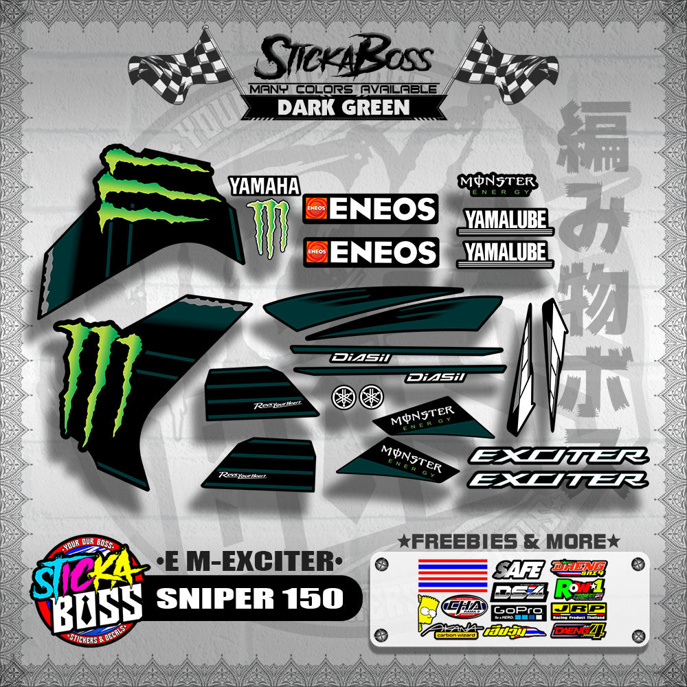SNIPER 150 DECALS ( E M-EXCITER )【WITH FREEBIES】