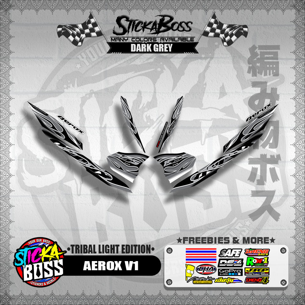 AEROX V1 DECALS ( TRIBAL LIGHT EDITION )【WITH FREEBIES】