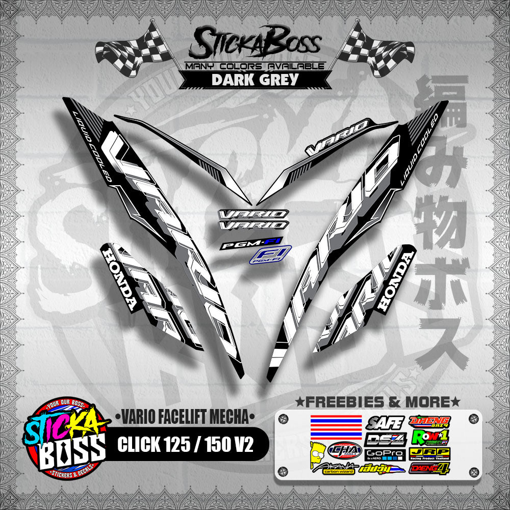 CLICK 125 / 150 V2 DECALS ( VARIO FACELIFT MECHA )【WITH FREEBIES】