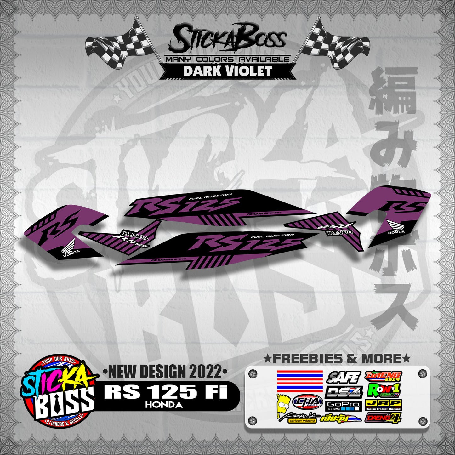 RS 125 Fi DECALS ( NEW DESIGN 2022 )【WITH FREEBIES】