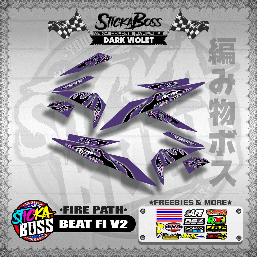 BEAT FI V2 DECALS ( FIRE PATH )【WITH FREEBIES】