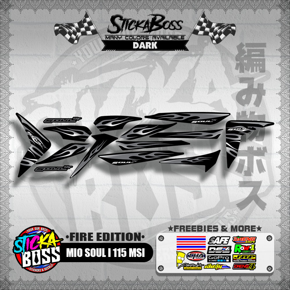 MIO SOUL I 115 MSI DECALS ( FIRE EDITION )【WITH FREEBIES】