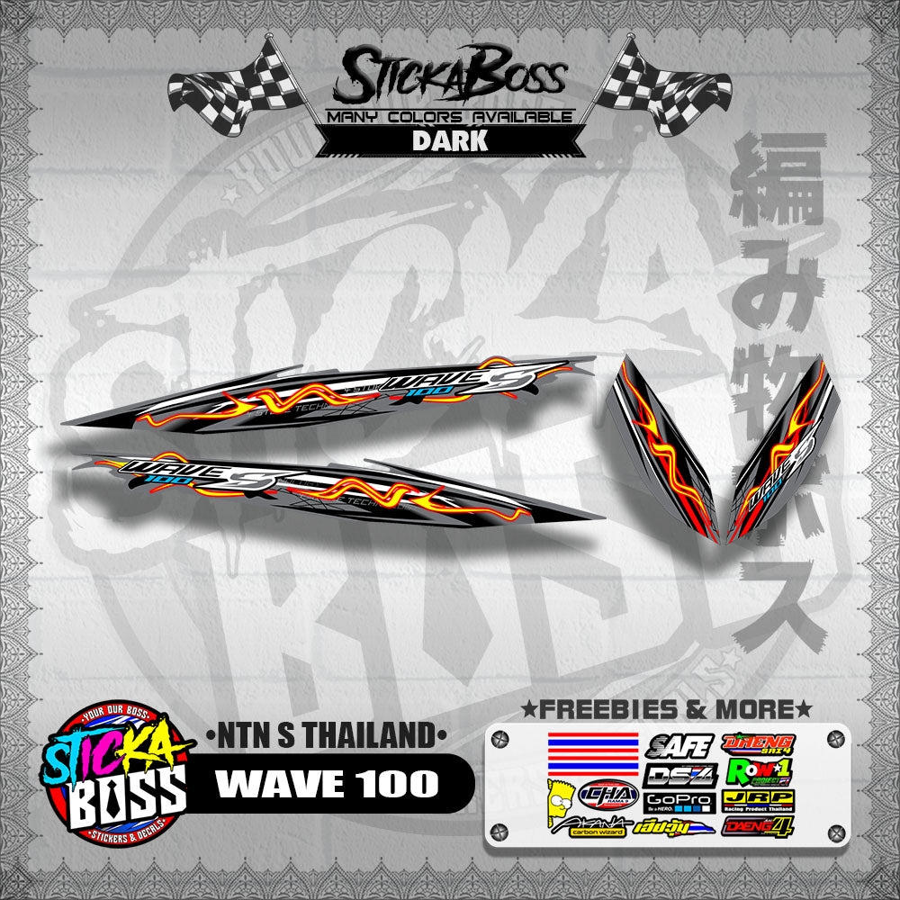 WAVE 100 DECALS ( NTN S THAILAND )【WITH FREEBIES】