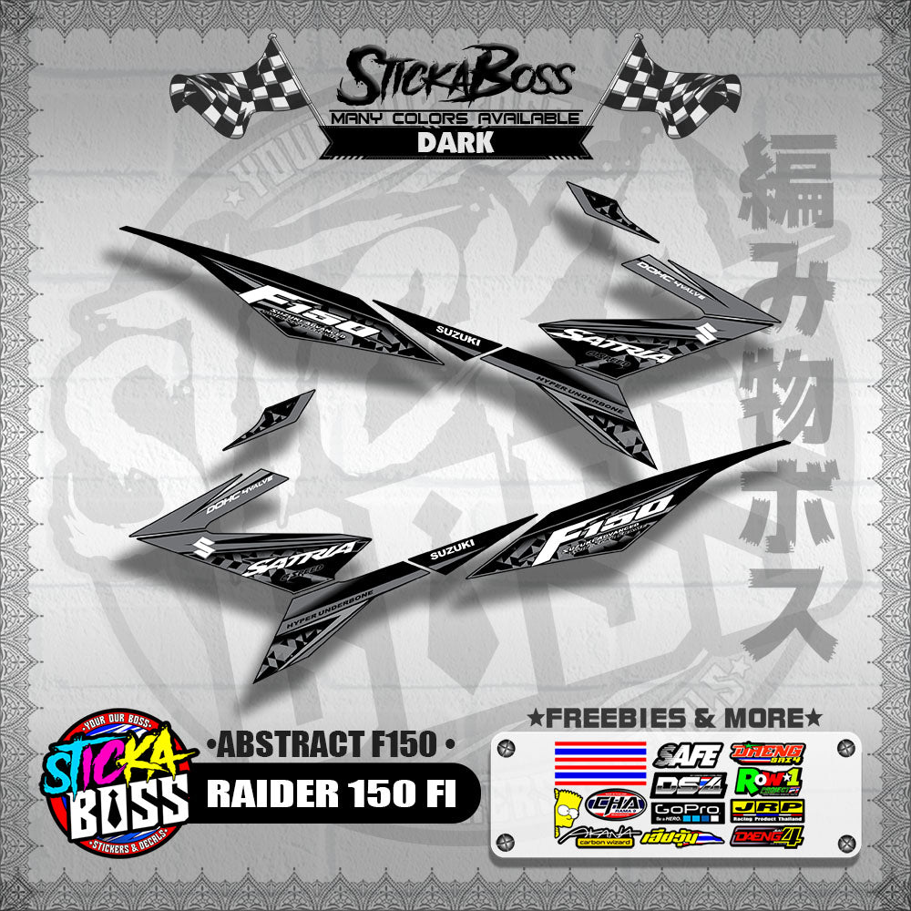 RAIDER 150 FI DECALS ( ABSTRACT F150 )【WITH FREEBIES】