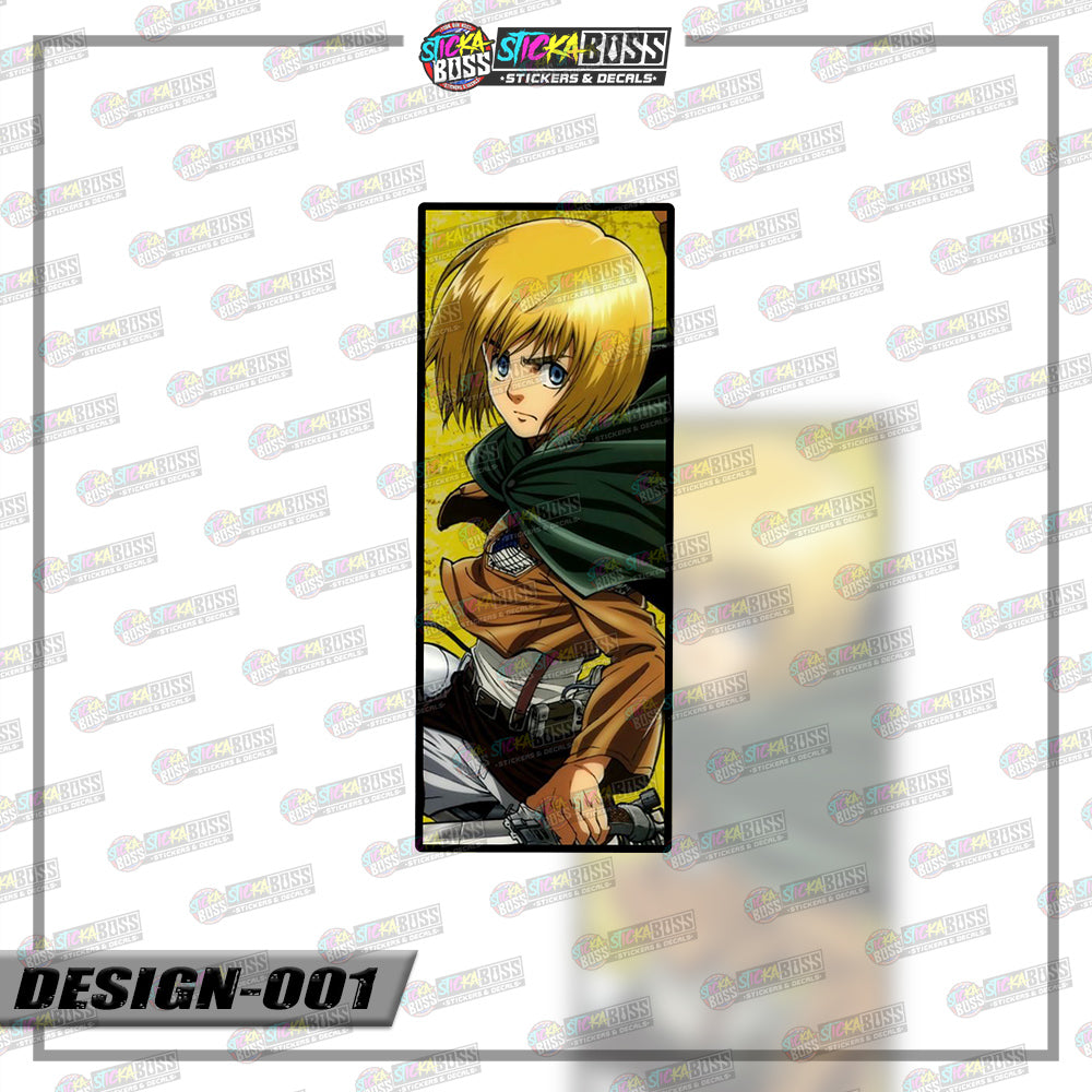 ATTACK ON TITAN | RECTANGLE SIZE VINYL STICKER 【VINYL PRINTED】( LAMINATED / WATERPROOF )
