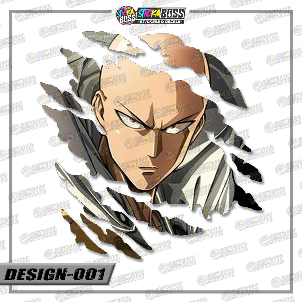 ONE PUNCH MAN | ANIME SCRATCH STICKER【VINYL PRINTED】( LAMINATED / WATERPROOF )【Stickaboss】