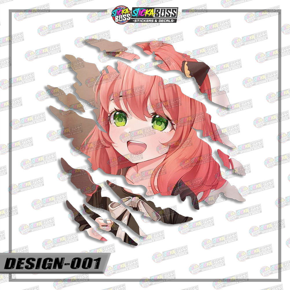 ANYA SPY X FAMILY | ANIME SCRATCH STICKER【VINYL PRINTED】( LAMINATED / WATERPROOF )【Stickaboss】