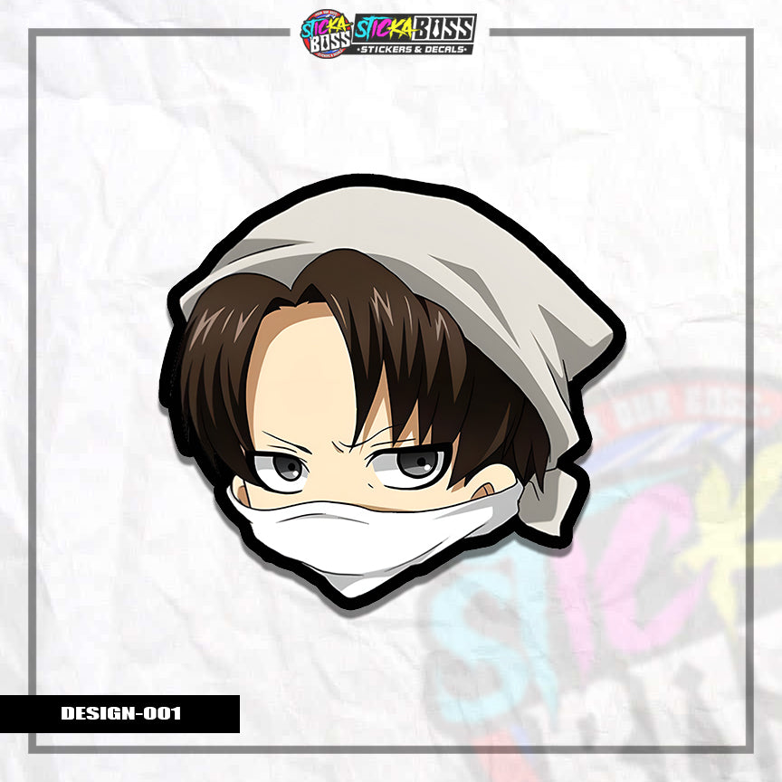 ATTACK ON TITAN| ANIME STICKER HEADS ( ANIME VINYL STICKER DECALS )【Stickaboss】 (Copy)