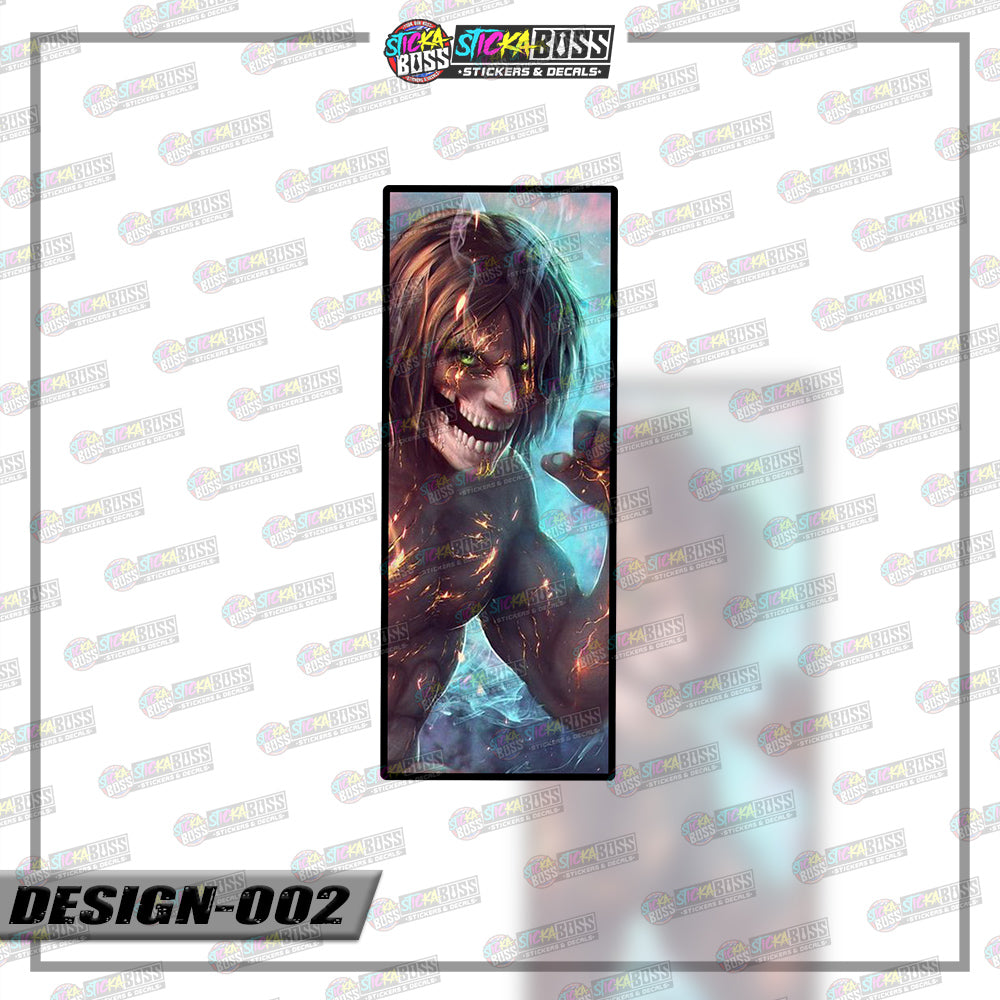 ATTACK ON TITAN | RECTANGLE SIZE VINYL STICKER 【VINYL PRINTED】( LAMINATED / WATERPROOF )