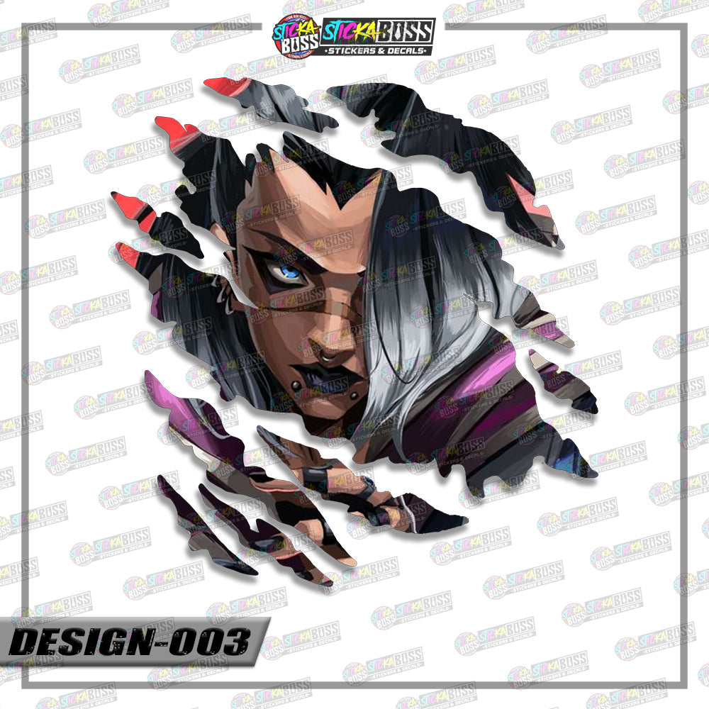 VALORANT | ANIME SCRATCH STICKER【VINYL PRINTED】( LAMINATED / WATERPROOF )【Stickaboss】