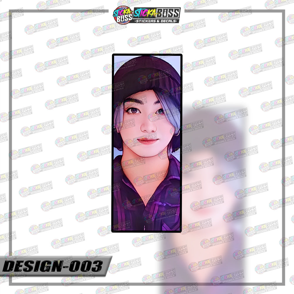KPOP-BTS | RECTANGLE SIZE VINYL STICKER 【VINYL PRINTED】( LAMINATED / WATERPROOF )
