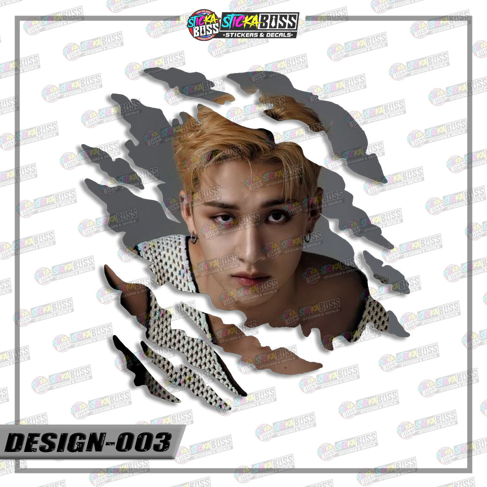STRAYKIDS | ANIME SCRATCH STICKER【VINYL PRINTED】( LAMINATED / WATERPROOF )【Stickaboss】