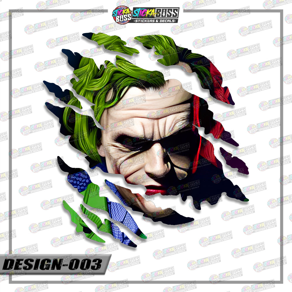 JOKER&HARLEY QUINN | ANIME SCRATCH STICKER【VINYL PRINTED】( LAMINATED / WATERPROOF )【Stickaboss】