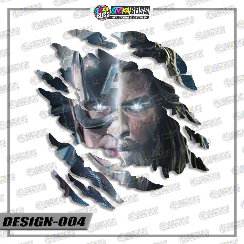 AVENGERS PART | ANIME SCRATCH STICKER【VINYL PRINTED】( LAMINATED / WATERPROOF )【Stickaboss】