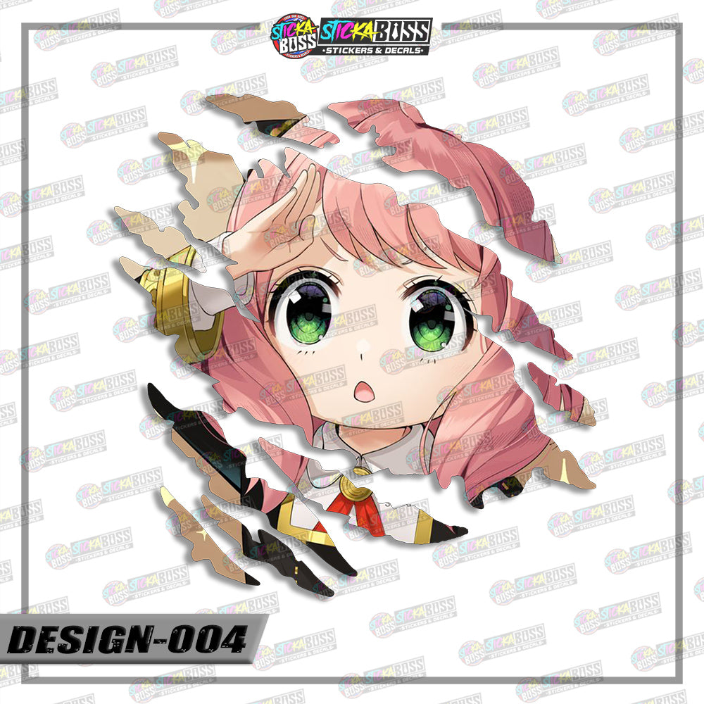 ANYA SPY X FAMILY | ANIME SCRATCH STICKER【VINYL PRINTED】( LAMINATED / WATERPROOF )【Stickaboss】