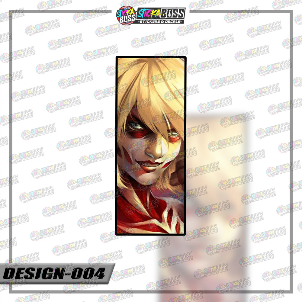 ATTACK ON TITAN | RECTANGLE SIZE VINYL STICKER 【VINYL PRINTED】( LAMINATED / WATERPROOF )