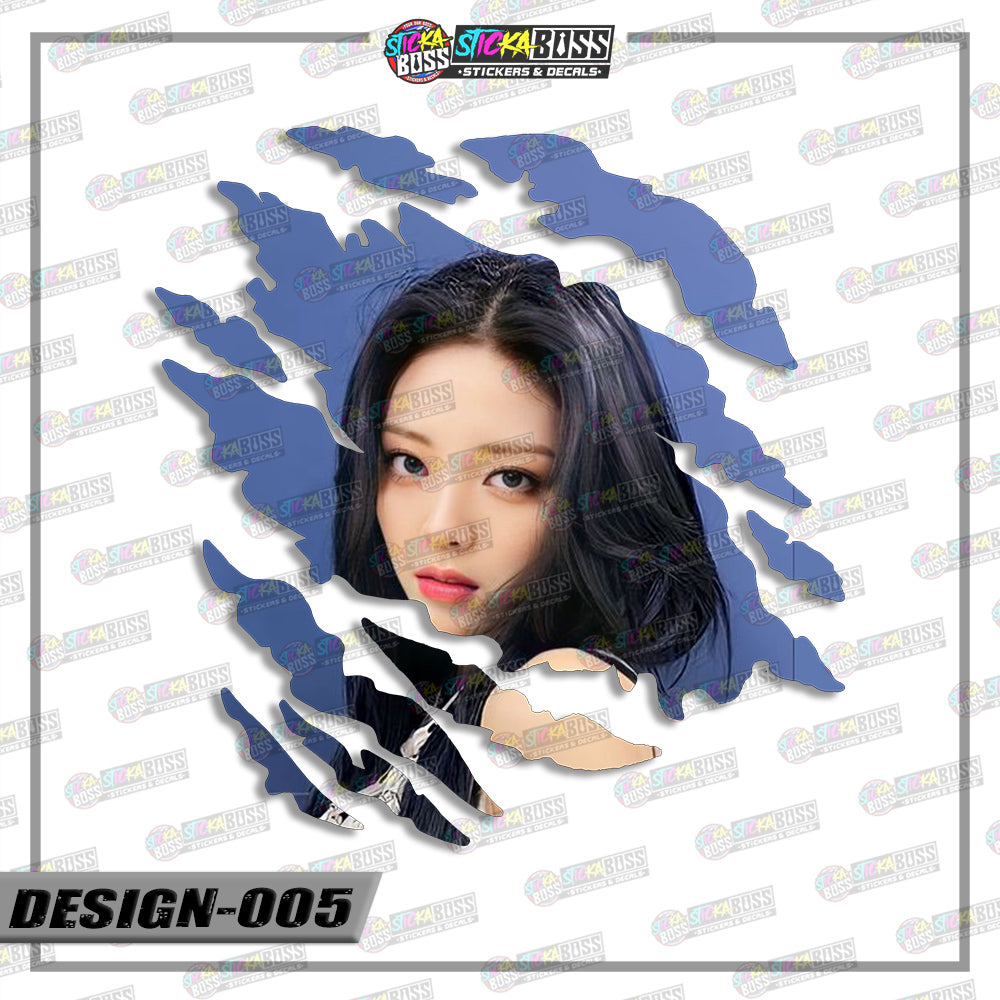 ITZY | SCRATCH STICKER【VINYL PRINTED】( LAMINATED / WATERPROOF )【Stickaboss】