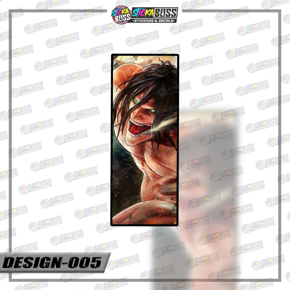 ATTACK ON TITAN | RECTANGLE SIZE VINYL STICKER 【VINYL PRINTED】( LAMINATED / WATERPROOF )