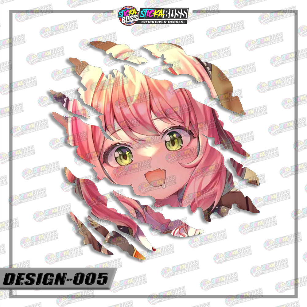 ANYA SPY X FAMILY | ANIME SCRATCH STICKER【VINYL PRINTED】( LAMINATED / WATERPROOF )【Stickaboss】