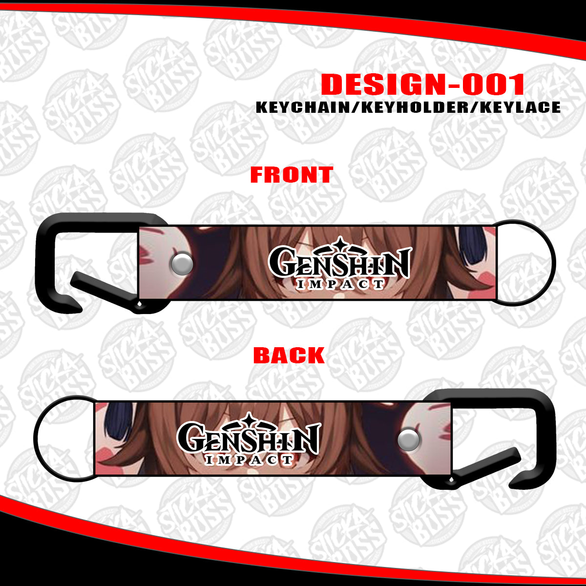 GENSHIN IMPACT KEYCHAIN / KEYHOLDER / KEYLACE (SOLD PER PIECE)【Stickaboss】